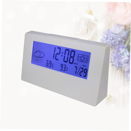 Alipis LCD Weather Alarm Clock with Temperature and Humidity Display