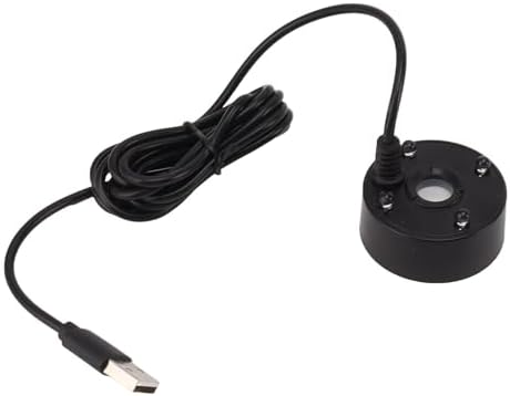 ZJchao Ultrasonic Mist Maker Fogger with LED Lights - 5V USB Black