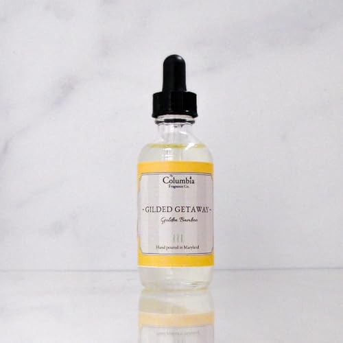 Columbia Gilded Getaway Reed Diffuser Oil 2oz Golden Bamboo Scent