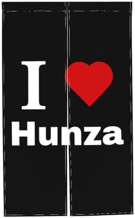 I Love Hunza Blackout Curtains for Doorway and Window