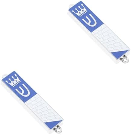LUOZZY 2 Pcs Mezuzah Crown Metal Case Plaque Home Decor