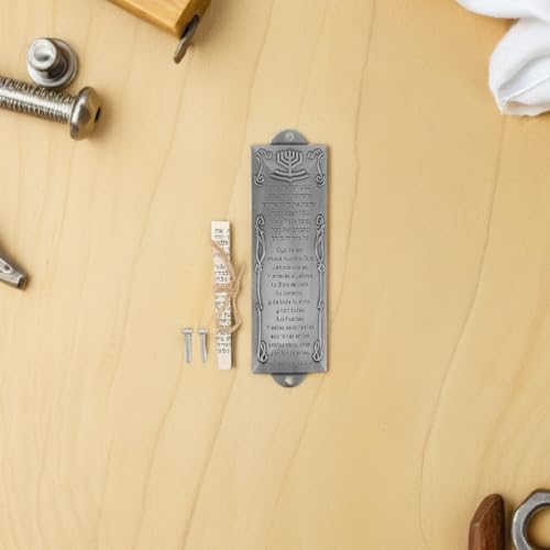 LOGOFUN 2PCS Jewish Mezuzah Scroll Alloy Door Decor