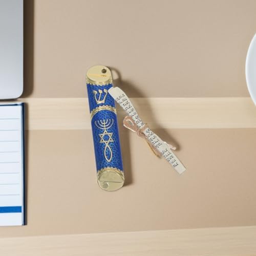 3 Sets Elegant Metal Mezuzah Case with Scroll