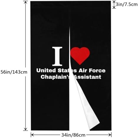 I Love United States Air Force Chaplains Assistant Blackout Curtains 34x56in