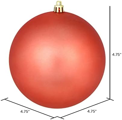 Vickerman 475 Coral Matte Ball Ornament 4Pack