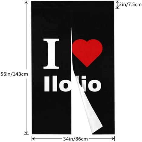 I Love Ilolio Blackout Curtains 34x56in Door Partition