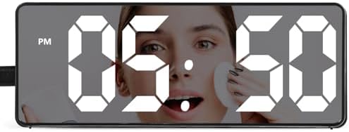 Digital LED Alarm Clock with Mirror and Multi-alarm Function