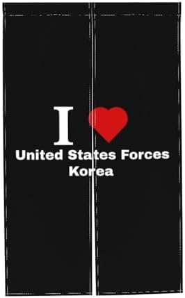 MULIHU I Love USFK Blackout Curtain for Doorway