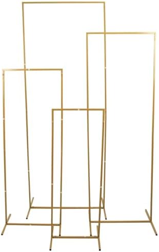 Efavormart Set of 4 Gold Metal Frame Wedding Arch Display Stand