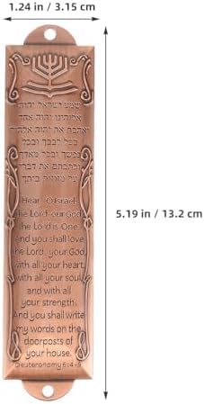 LOGOFUN 2PCS Bronze Mezuzah with Scroll Case