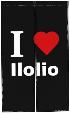 I Love Ilolio Blackout Curtains 34x56in Door Partition