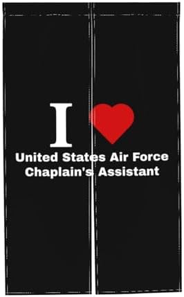 I Love United States Air Force Chaplains Assistant Blackout Curtains 34x56in