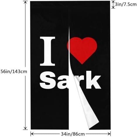 I Love Sark Blackout Curtains for Doorways 34x56in