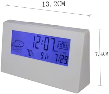 Alipis LCD Weather Alarm Clock with Temperature and Humidity Display