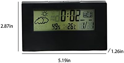 Lovskoo Digital Clock Alarm with Weather and Temperature