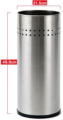 TFCFL Stainless Steel Umbrella Stand Bucket Silver Metal Umbrella Holder Rack