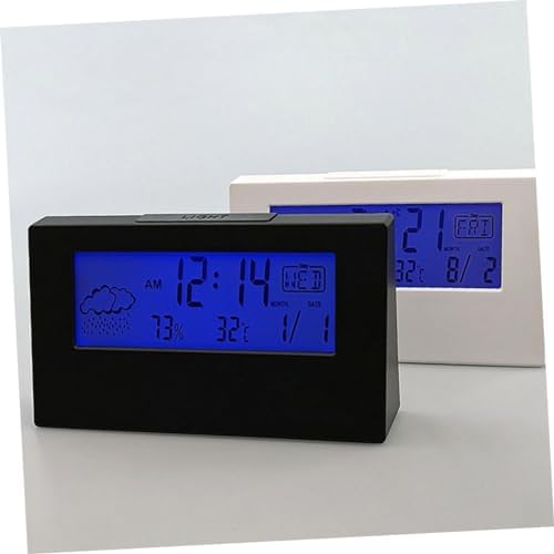 Alipis LCD Weather Alarm Clock with Temperature and Humidity Display