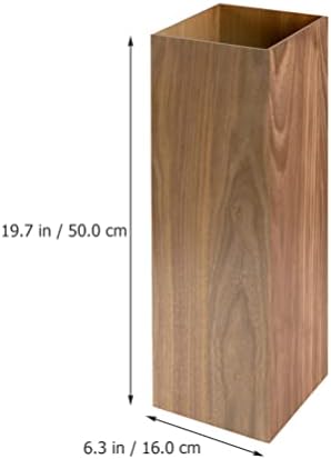HOMSFOU Square Wooden Umbrella Stand for Home Entryway