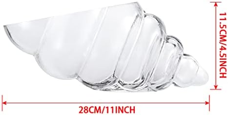 MDLUU 11 Inch Glass Shell Vase Decor