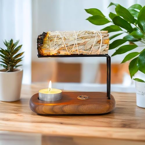 4 in 1 Walnut Wood Palo Santo Holder with Booklet