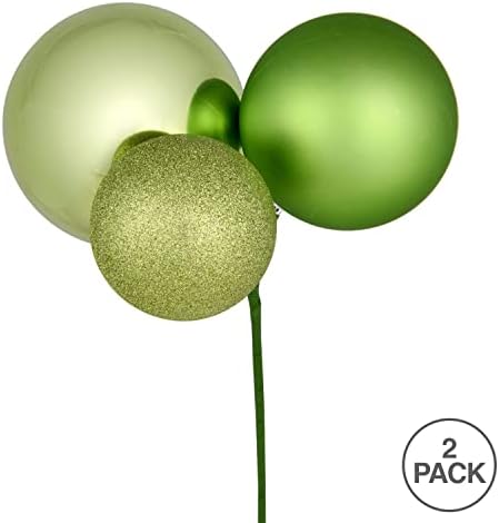 Vickerman 18 Inch Celadon Ball Christmas Pick
