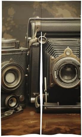 Old Camera Door Cover Curtain 57x17 Inches