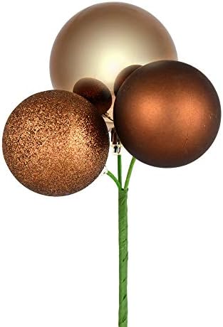 Vickerman 18 Inch Mocha Ball Ornament - 4 Pack