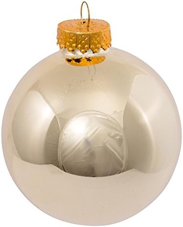 Kurt Adler 65mm Shiny Gold Glass Ball Ornaments 6-Pack