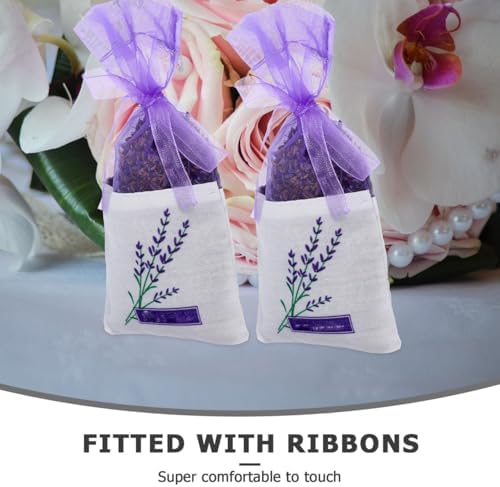 DOITOOL Lavender Sachet Bags 25 Pack - Organza Gauze with Ribbon