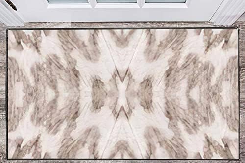 Modern 3D Area Rug With Abstract Bohemian Stripe Mauve Design