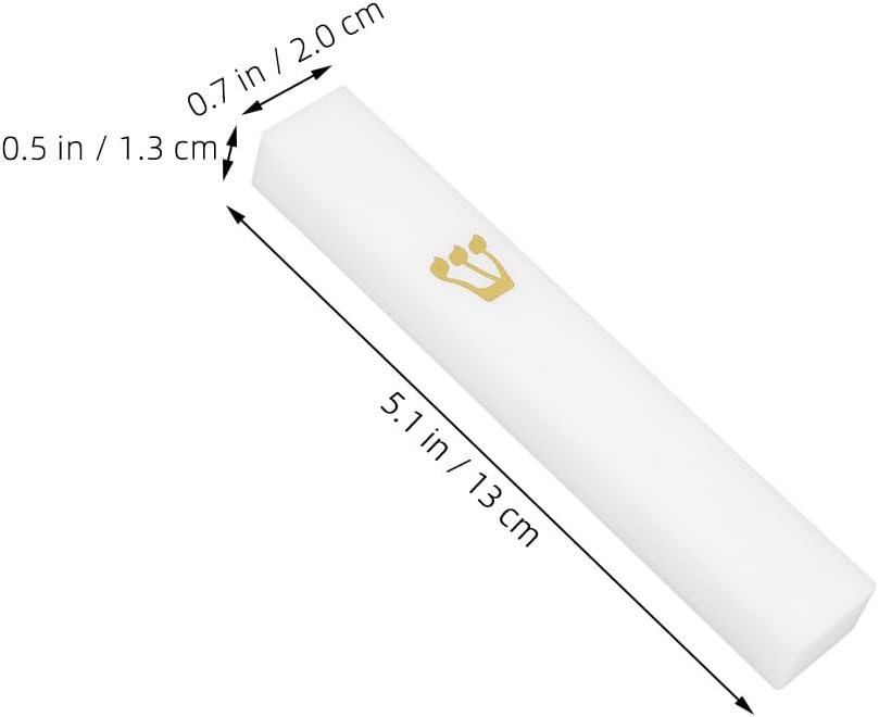 LOGOFUN 2PCS Resin Mezuzah Case Doorway Decor