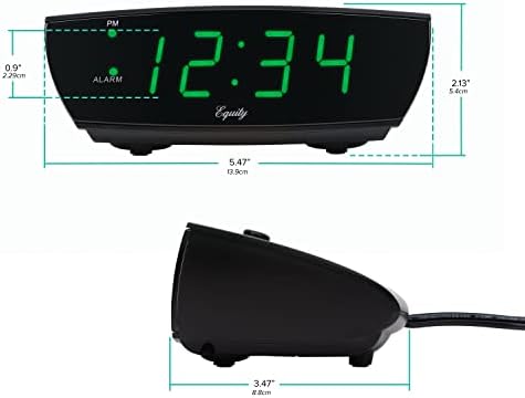 La Crosse Technology Equity 75902 Green LED Digital Alarm Clock