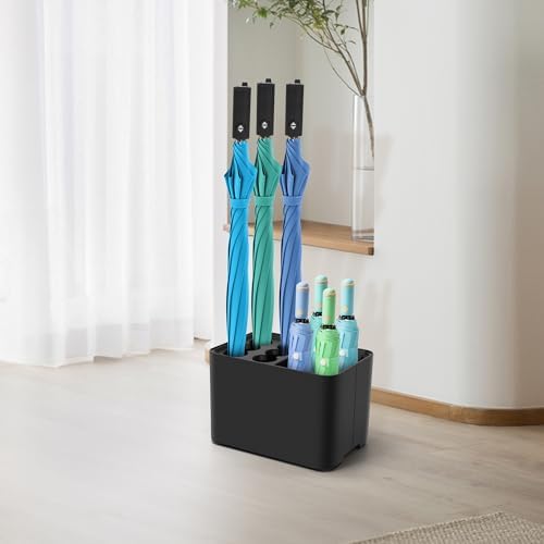 DricRoda 10 Umbrella Stand with Drip Tray Black