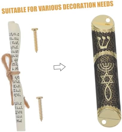 Wakauto 2 Sets Zinc Alloy Mezuzah Door Blessing Decor
