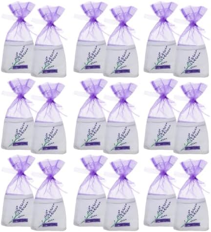 DOITOOL Lavender Sachet Bags 25 Pack - Organza Gauze with Ribbon