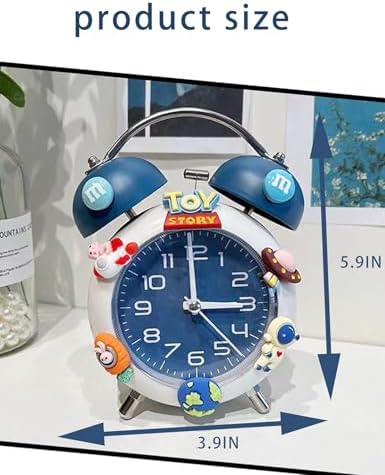 HYLING Alarm Clock for Kids with DIY Astronaut Sticker Blue