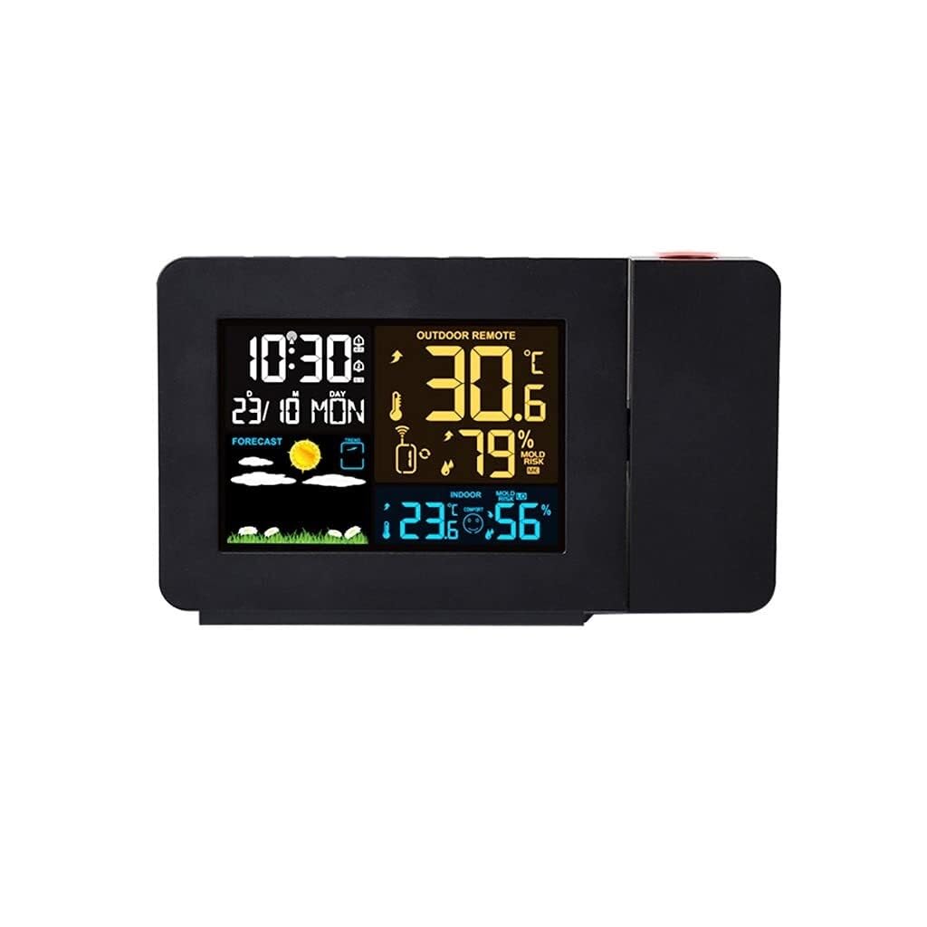 Weather Station Alarm Clock with Time Projection and Dual Alarm