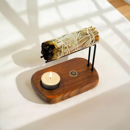 4 in 1 Walnut Wood Palo Santo Holder with Booklet