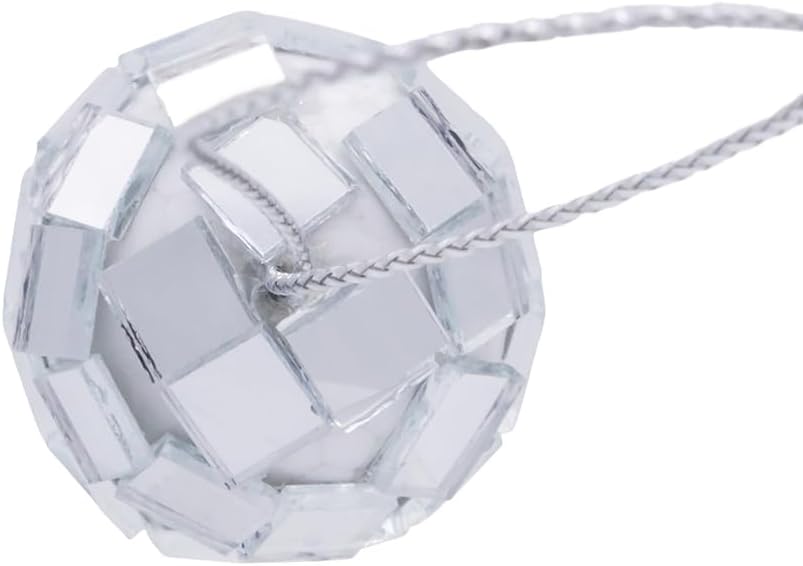Kurt Adler 24-Piece Glass Silver Mirrored Ball Ornament Set