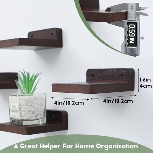 NIUBEST Small Floating Shelf 4x4 Inch Display Ledges