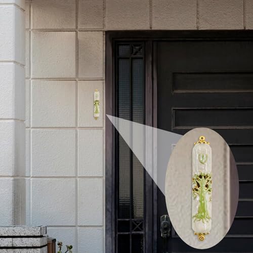 MrMrKura Green Mezuzah Door Scroll Holder