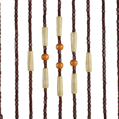 CNCEST Wooden Bead Curtain 31 Lines Panel
