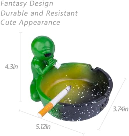 512 Inch Outdoor Alien Ashtray Green