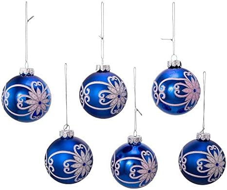 Kurt S Adler Glass Ball Ornament Set 6 Piece