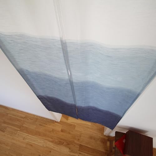SunnyDayFabric Doorway Curtain Blue