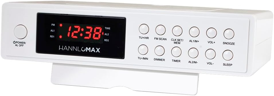 HX-155CR Kitchen Clock Radio with Timer and Dual Alarm