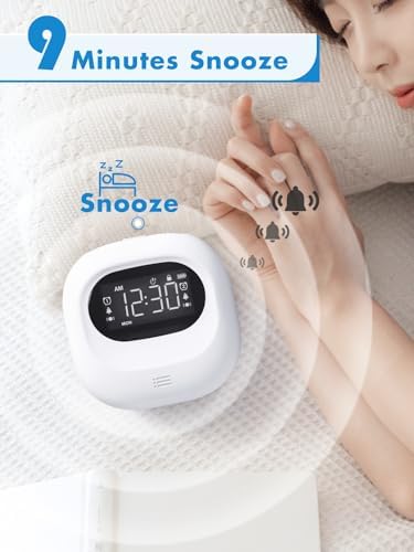 Vibrating Alarm Clock with 3 Wake Modes for Heavy Sleepers