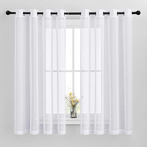 NICETOWN Sheer Curtains with Grommet Top for Living Room