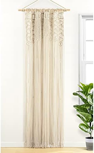 Lush Decor Boho Macrame Leaf Cotton Curtain 84 x 50