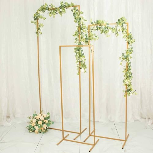 Efavormart Set of 4 Gold Metal Frame Wedding Arch Display Stand